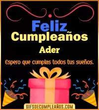 GIF Mensaje de cumpleaños Ader
